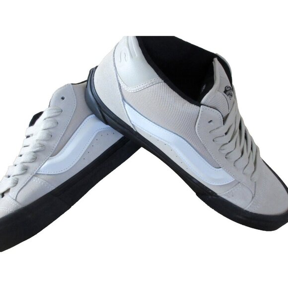 Vans Men's Knu Skool Peyote Beige White Mid Suede Nylon Skate Shoes size 12 NIB - Picture 4 of 5